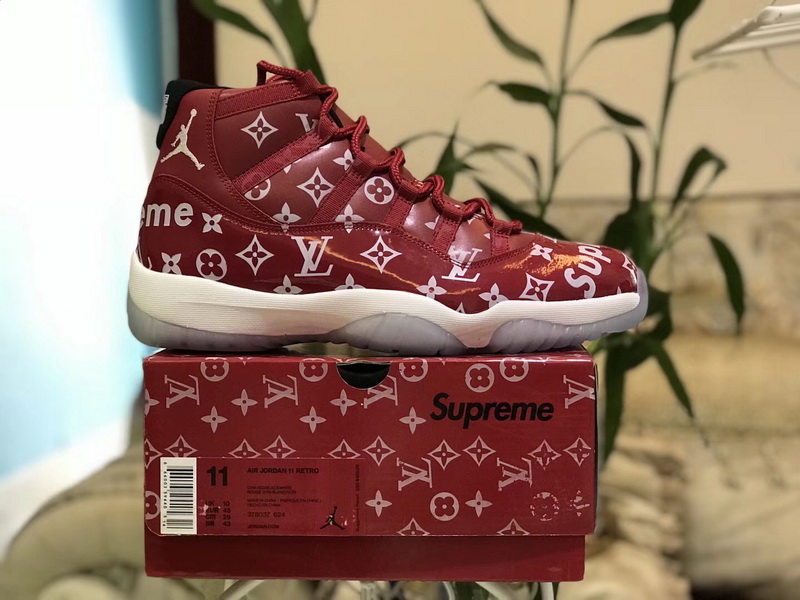 Authentic Air Jordan 11 X Superme X Louis Vuitton